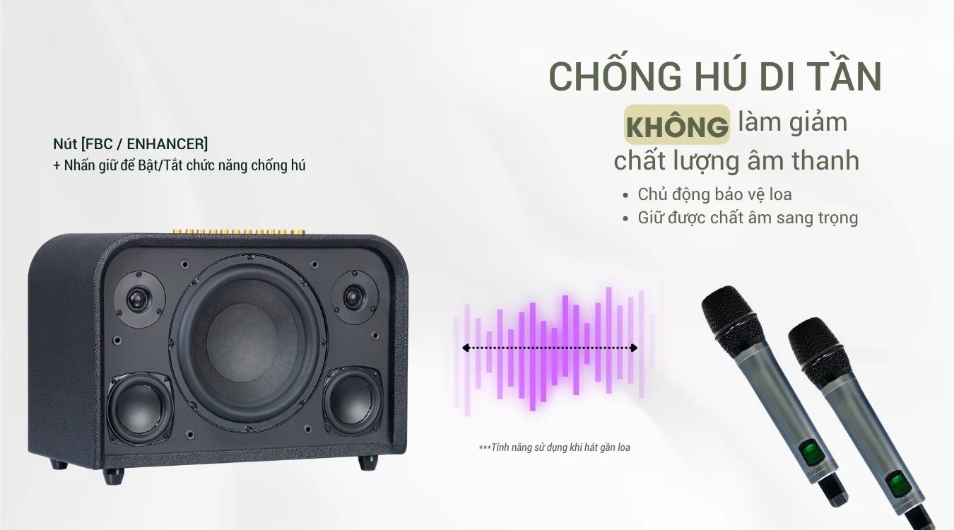 Tính năng chống hú di tần và nâng cao trải nghiệm hát karaoke